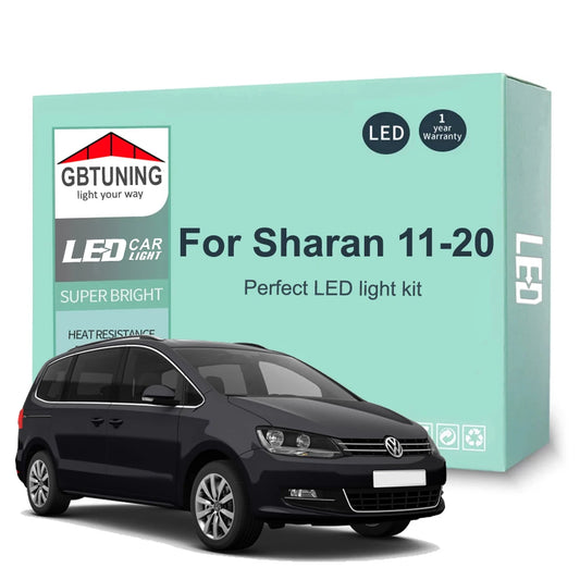13Pcs Canbus LED Interior Light Bulb Kit For VW Volkswagen Sharan 7N 2011 2012 2013 2014 2015 2016 2017 2018 2019 2020 Car Lamp