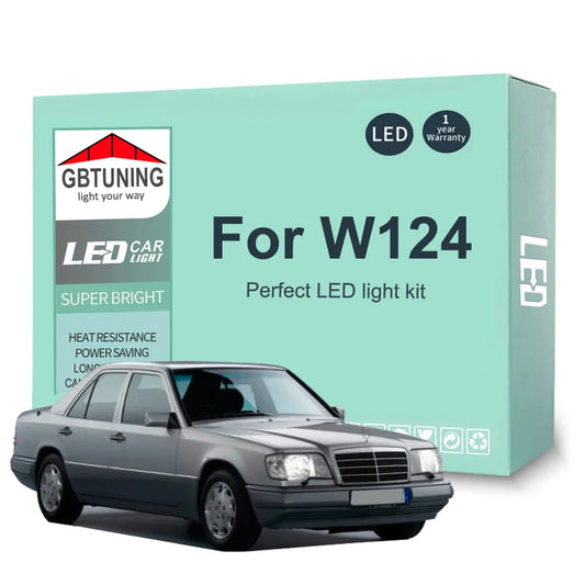 16Pcs Car Accessories LED Interior Light For Mercedes Benz E Class W124 Sedan 1986-1996 Canbus Dome License Plate Indoor Bulb