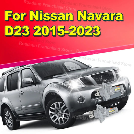 2Pcs Hi/Lo Beam Headlights High Power 180W For Nissan Navara D23 2015-2023 2016 2017 2018 2019 2020 2021 2022
