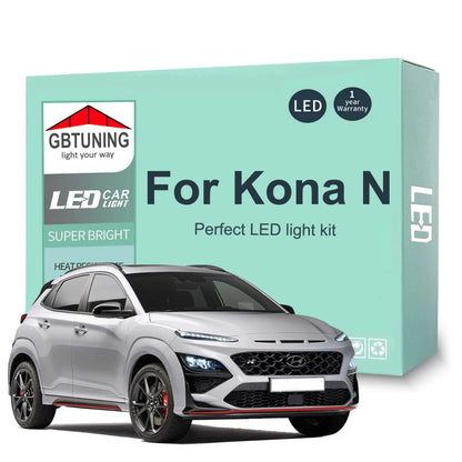 11Pcs Canbus Car LED Interior Light Bulb Kit For Hyundai Kona N 2021 2022 2023 2024 Vehicle Indoor Reading License Plate Lamp
