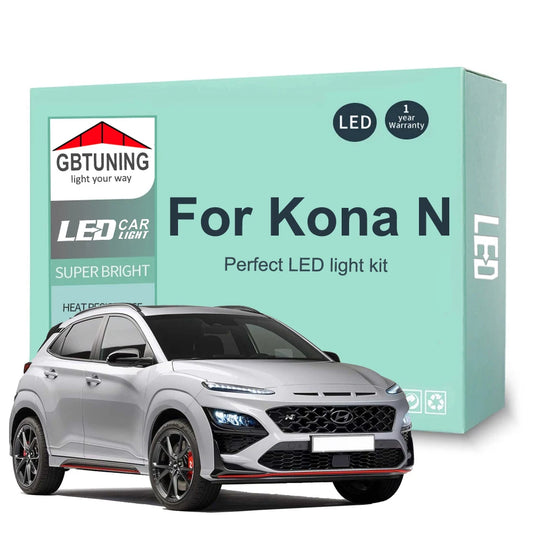 11Pcs Canbus Car LED Interior Light Bulb Kit For Hyundai Kona N 2021 2022 2023 2024 Vehicle Indoor Reading License Plate Lamp