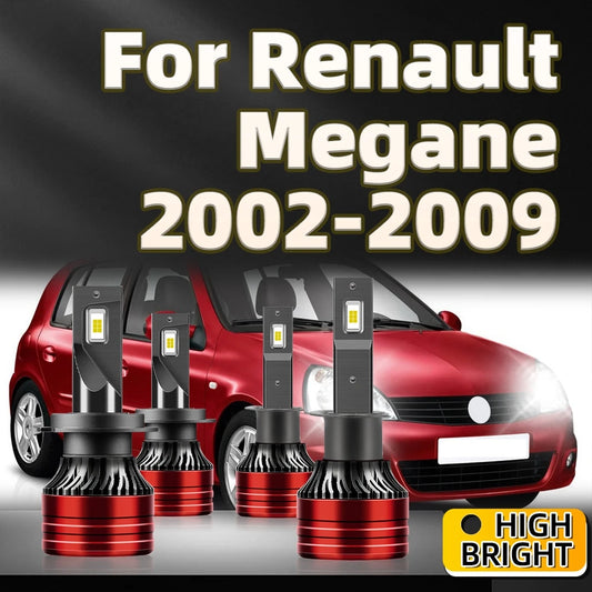 2/2/4Pcs LED Headlights H1 H7 30000LM Extremely High Power 6000K For Renault Megane 2002 2003 2004 2005 2006 2007 2008 2009