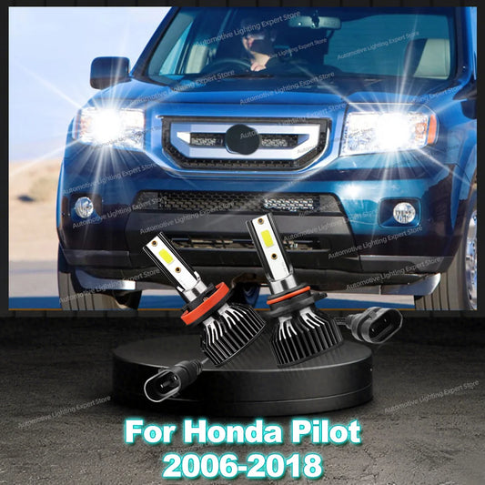 2/4Pcs LED Headlights Canbus Car Lights 6000K Lamp 12V For Honda Pilot 2006-2018 2007 2008 2009 2010 2011 2012 2013