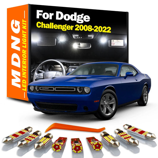 MDNG 13Pcs Sun Visor Lamp LED Interior Dome Reading Door Light Bulb Kit For Dodge Challenger 2008- 2017 2018 2019 2020 2021 2022