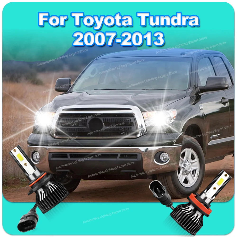 2/4Pcs Led Headlight Lamp Bulb Turbo Canbus 12v 180W High Power For Toyota Tundra 2007 2008 2009 2010 2011 2012 2013