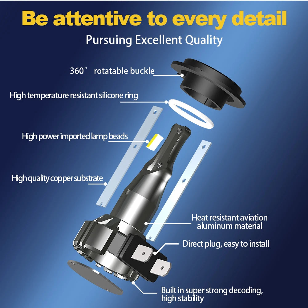 Motorcycle Headlight 30000LM H11 CSP LED Bulbs Fanless Wireless For Suzuki GSXR1000 2007 2008 2009 2010 2011 2012 2013 14 152016