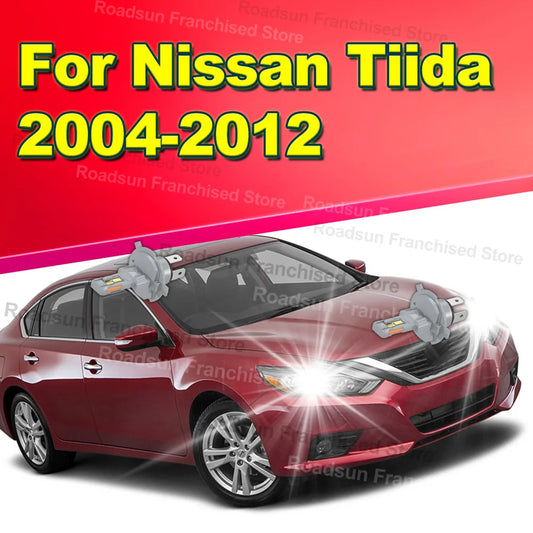 2Pcs Hi/Lo Beam Headlights 6000K CSP 3570 For Nissan Tiida 2004-2012 2005 2006 2007 2008 2009 2010 2011