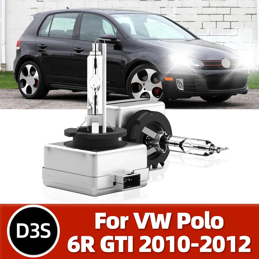 Roadsun 2x HID Xenon Headlamps For Volkswagen VW Polo 6R GTI 2010 2011 2012 HID Bulb Lamps 6000K 8000K 10000K Car Headlights 12V