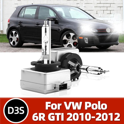 Roadsun 2x HID Xenon Headlamps For Volkswagen VW Polo 6R GTI 2010 2011 2012 HID Bulb Lamps 6000K 8000K 10000K Car Headlights 12V
