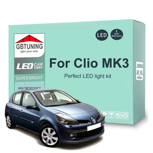 13Pcs Interior LED Light Bulb Kit For Renault Clio 3 III MK3 2006 2007 2008 2009 2010 2011 2012 Car Reading Dome Trunk Canbus