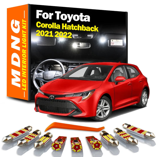 MDNG Canbus For Toyota Corolla Hatchback 2021 2022 Number Plate Lamp LED Interior Dome Map Trunk Light Kit Car Bulbs No Error