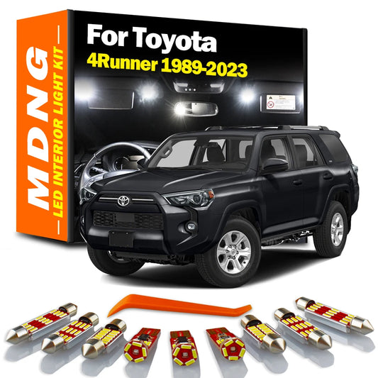 MDNG Interior LED Dome Light Kit For Toyota 4Runner 1989- 2020 2021 2022 2023 Indoor Sunvisor Trunk Map Bulbs Car Accessories