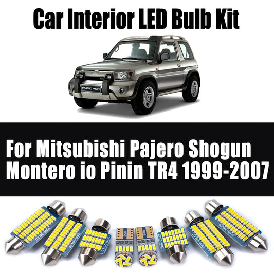 11Pcs LED Interior Light Kit Car Ceiling Bulb For Mitsubishi Pajero Shogun Montero io Pinin TR4 1999-2004 2005 2006 2007 Canbus