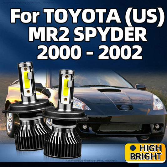 Car Headlight H4 LED Bulb 150W 6000K White Auto Lamp with Cooling Fan Plug-N-Play For TOYOTA (US) MR2 SPYDER 2000 2001 2002