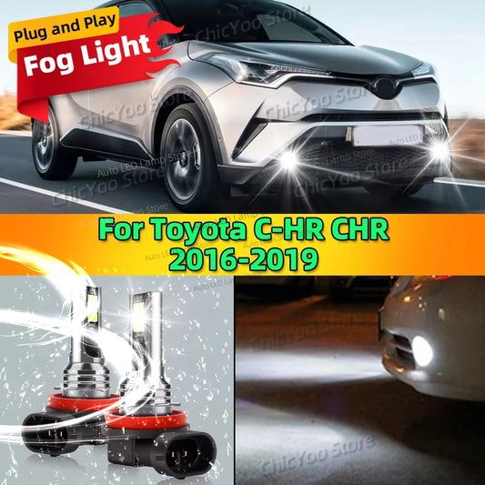 20000LM Front Fog Light LED Bulb Accessories Lamp Canbus 12V 6000K For Toyota C-HR CHR 2016 2017 2018 2019 Plug and Play