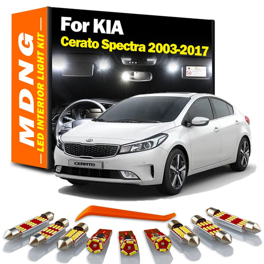 MDNG Canbus Error Free Vehicle LED Interior Dome Trunk License Plate Light Kit For KIA Cerato Spectra 2003-2016 2017 Car Lamp