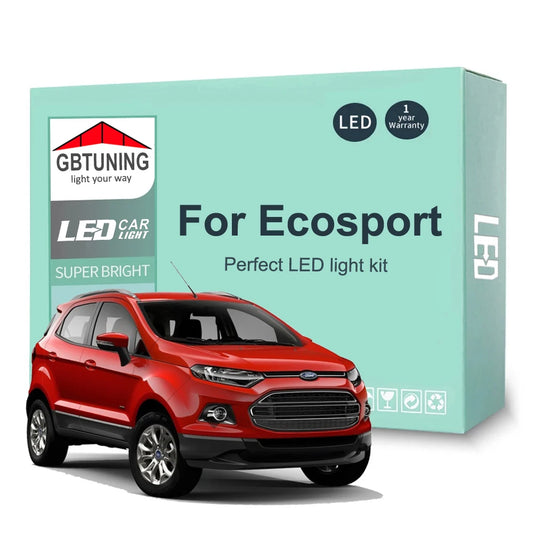 13Pcs LED Interior Light Bulb Kit For Ford Ecosport 2013 2014 2015 2016 2017 2018 2019 2020 2021 Car Map Dome Trunk Lamp Canbus