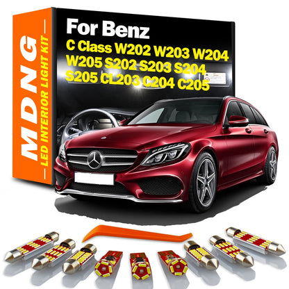 MDNG LED Indoor Light Kit For Mercedes Benz C Class W202 W203 W204 W205 S202 S203 S204 S205 CL203 C204 C205 Accessories Canbus