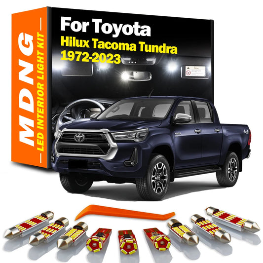 MDNG LED Bulb Interior Map Dome Door Light Kit For Toyota Hilux Tundra Tacoma 1972- 2015 2016 2017 2018 2019 2020 2021 2022 2023