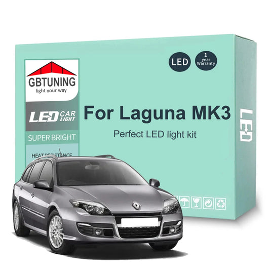 Canbus LED Interior Light Bulb Kit For Renault Laguna 3 III MK3 Hatchback Sedan Estate Grandtour Coupe 2008-2015 Car Indoor Lamp