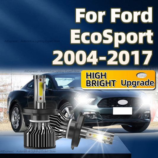 LED Headlight 25000LM H4 Car Lights 6000K Auto Bulb For Ford EcoSport 2004 2005 2006 2007 2008 2009 2010 2011 2012 2013-2017