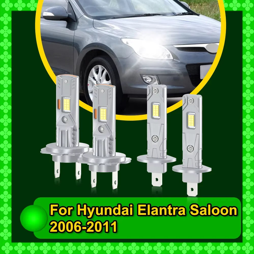 2/4x High Low Beam Headlight Bulbs 6000K 30000LM For Hyundai Elantra Saloon 2006 2007 2008 2009 2010 2011 Auto Accessories 12V