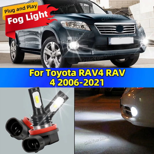 6000K Auto Fog Lights 20000LM LED CSP Car Fog Lamp Bulbs For Toyota RAV4 RAV 4 2006-2021 2009 2010 2011 2012 2013 2014 2015 2016