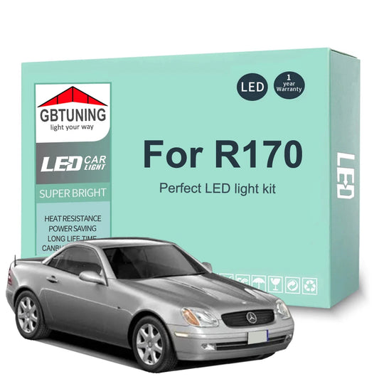 11Pcs Car Accessories For Mercedes Benz SLK Class R170 SLK200 SLK230 SLK320 1996-2003 Canbus Dome Trunk LED Interior Light Bulb