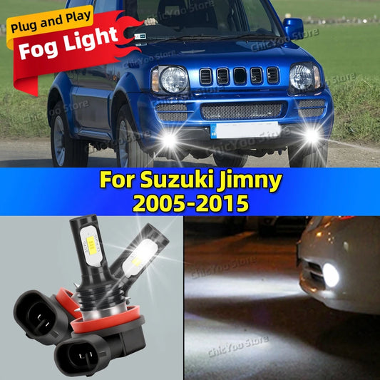 6000K Auto Fog Lights 25000LM CSP LED Car Fog Lamp Bulbs For Suzuki Jimny 2005-2015 2007 2008 2009 2010 2011 2012 2013 2014