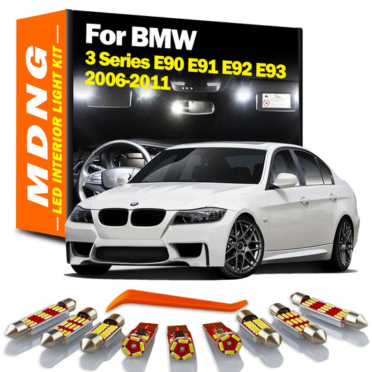 MDNG For BMW 3 Series E90 E91 E92 E93 2006-2010 2011 2012 2013 LED Bulbs Interior Reading Map Dome Trunk Light Kit Accessories