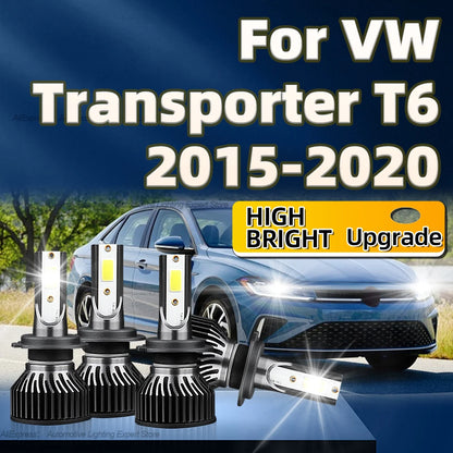 2/4Pcs LED Headlight High Power 360W Turbo Lamp 6000K Car Light H7 For VW Transporter T6 2015 2016 2017 2018 2019 2020