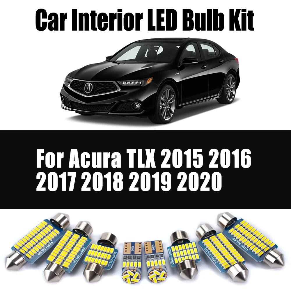 20Pcs Canbus LED Interior Ceiling Dome Light Kit For Acura TLX 2015 2016 2017 2018 2019 2020 Car Vanity Mirror Bulb Accessories