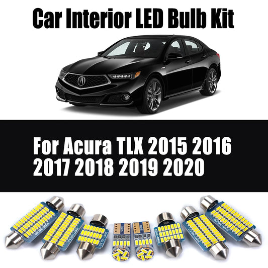 20Pcs Canbus LED Interior Ceiling Dome Light Kit For Acura TLX 2015 2016 2017 2018 2019 2020 Car Vanity Mirror Bulb Accessories