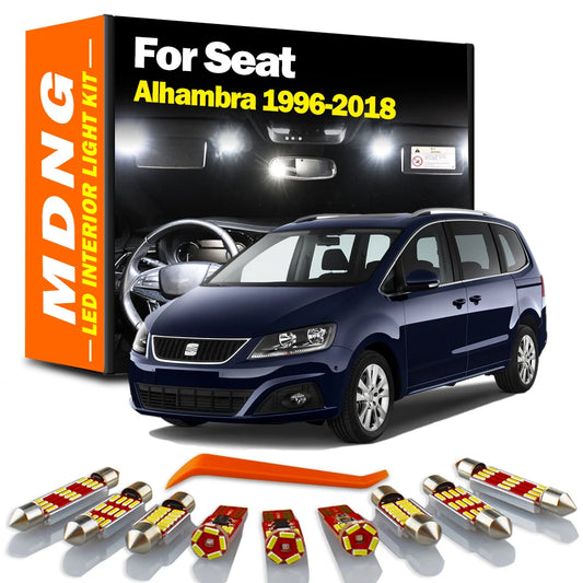 LED Interior Dome Map Reading Bulbs Light Kit For Seat Alhambra MK1 MK2 7V8 7V9 710 711 1996-2015 2016 2017 2018 Car Signal Lamp
