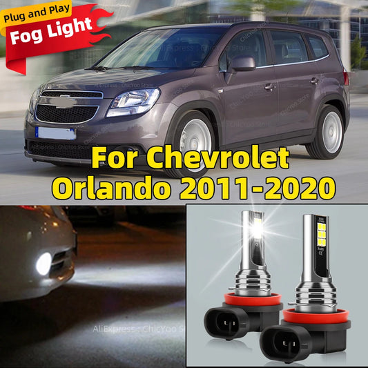 2pcs LED Front Fog Light Bulb 6000K Accessories For Chevrolet Orlando 2011 2012 2013 2014 2015 2016 2017 2018 2019 2020
