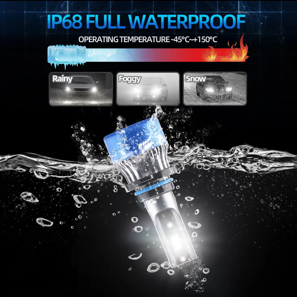 Roadsun 2/4X Auto Led Headlights For Ford Explorer 2011 2012 2013 2014 2015 Car Front Headlamp Turbo Fog Bulbs 120W 20000LM 12V