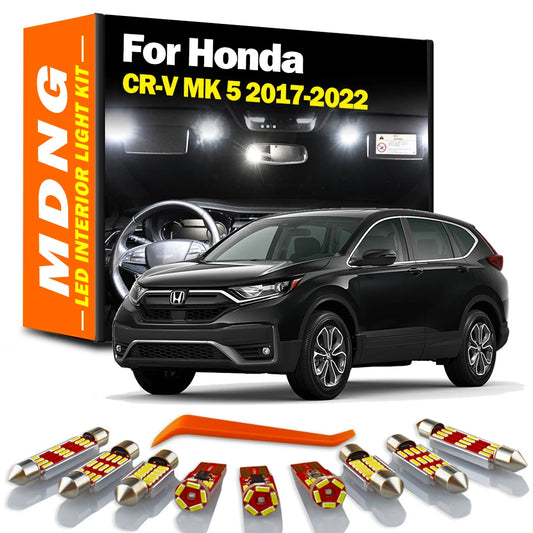 MDNG 13Pcs Vehicle LED Interior Reading Light Map Bulb Kit For Honda CRV CR-V MK 5 2017 2018 2019 2020 2021 2022 Car Accessories