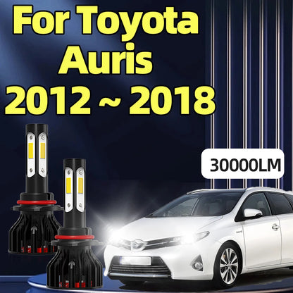LED Car Headlight 4Side Chip Bulb 30000LM 6000K 9012 HIR2 Auto Lamp For Toyota Auris 2012 2013 2014 2015 2016 2017 2018