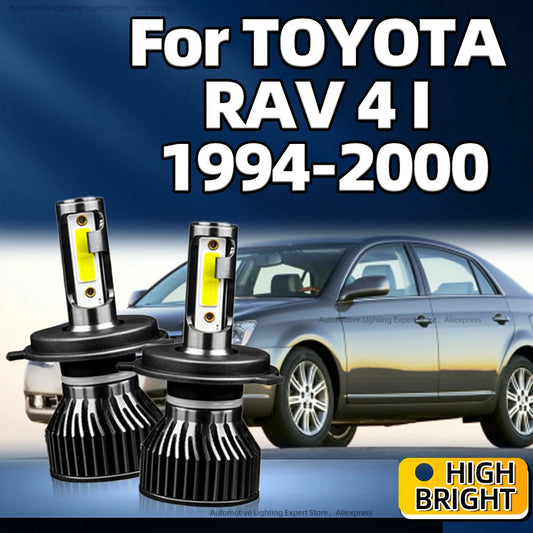 2Pcs Car Lights H4 LED 25000LM Auto Headlight 6000K White Lamp with Fan For TOYOTA RAV 4 I 1994 1995 1996 1997 1998 1999 2000