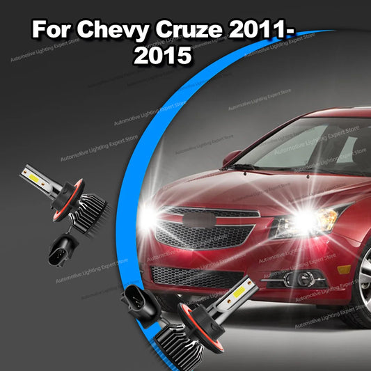 2Pcs Canbus LED Bulbs 30000LM Headlight Turbo Car Light 6000k with Fan For Chevy Cruze 2011 2012 2013 2014 2015