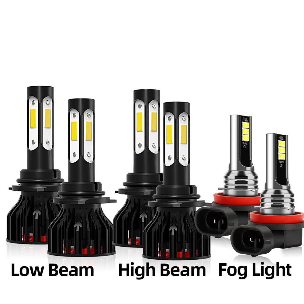 2/4/6Pcs 6000K Led Lamp High Power 130W Car Headlight Fog Light Kit Set Vehicles For Toyota RAV4 2013 2014 2015