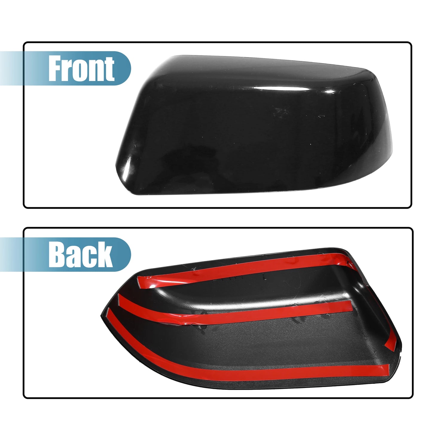 UXCELL Pair Car Chrome Plated Half Mirror Covers Cap for Chevrolet Suburban Silverado