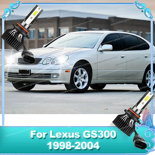 2/4Pcs 180W LED Car Headlight High Power CANBUS Bulb Tube Lights For Lexus GS300 1998 1999 2000 2001 2002 2003 2004