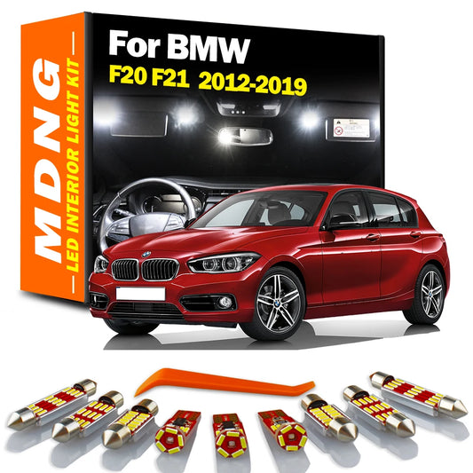MDNG 7Pcs For BMW 1 Series F20 F21 116 118 120 125 135 2012- 2016 2017 2018 2019 LED Interior Light Kit Car Bulbs Accessories