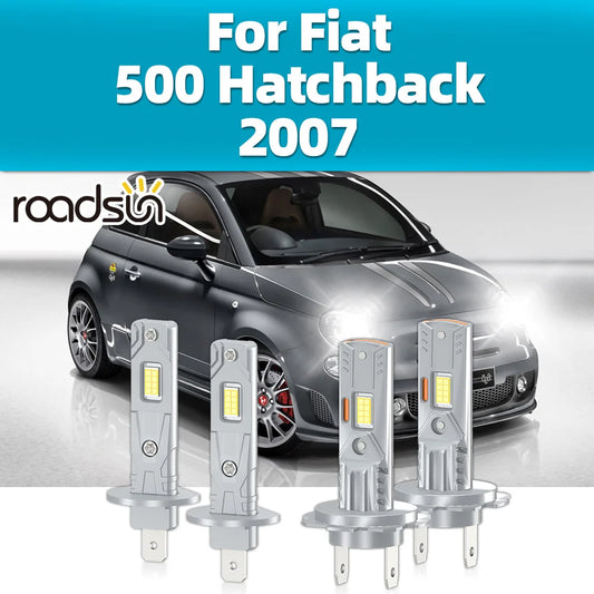 2/4Pcs LED Headlamps 30000LM For Fiat 500 Hatchback 2007 2008 2009 2010 2011 2012 2013 2014 High Low Beam Headlight Bulbs 6000K