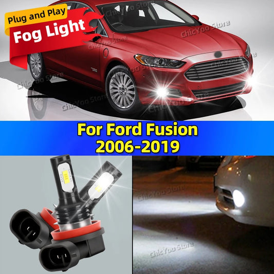 2X LED Car Light Front Fog Lamp Bulb 20000LM Ultra Bright For Ford Fusion 2006-2019 2007 2008 2009 2010 2011 2012 2013 2014 2015