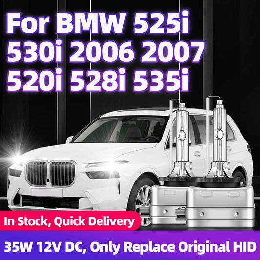 2x For BMW 525i 530i 2006 2007 520i 528i 535i HID D1S 35W HID Xenon Auto Headlight Bulb DC 12V 6000K 8000K Car Lamps Replacement