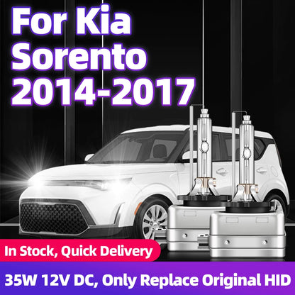2x HID Xenon Headlights For Kia Sorento 2014 2015 2016 2017 Fast Bright D3S Auto Lampada 6000K 8000K 10000K DC 12V 35W Car Bulbs