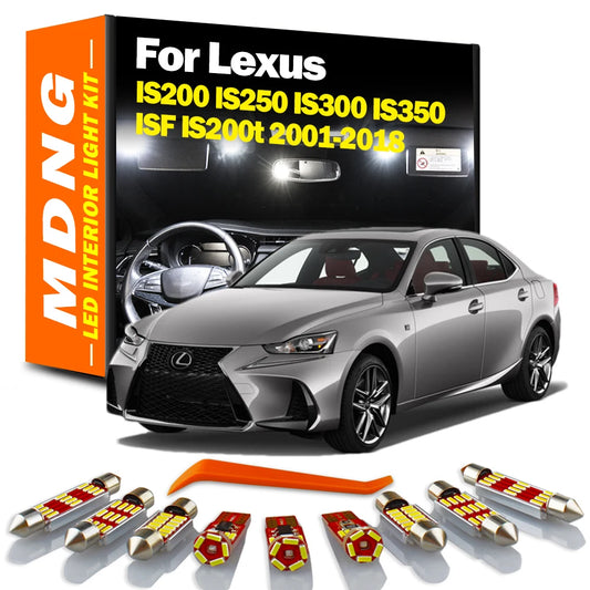 MDNG Canbus For Lexus IS 200 250 300 350 F 200t IS200 IS250 IS300 IS350 ISF IS200t LED Indoor Map Dome Light Kit Car Accessories