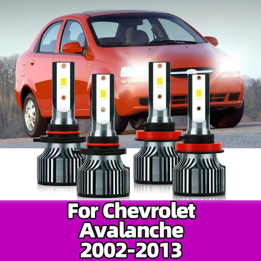 2/4x LED Car Headlight Bulbs For Chevrolet Avalanche 2002-2006 2007 2008 2009 2010 2011 2012 2013 Auto Lamps Turbo 120W 20000LM
